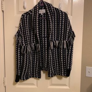 Blue and white sweater